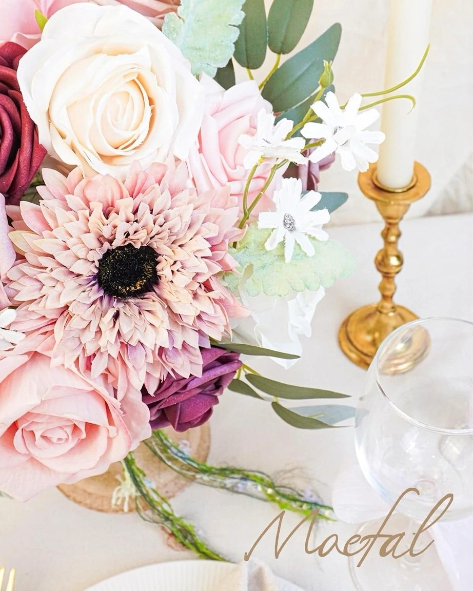 A close-up view showcasing the rich textures in a DIY spring wedding flowers bouquet.